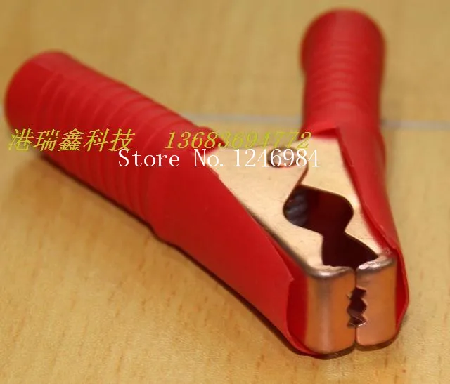 

[SA]Power Accessories Battery clip alligator clip fish head Crocodile Clip--50pcs/lot