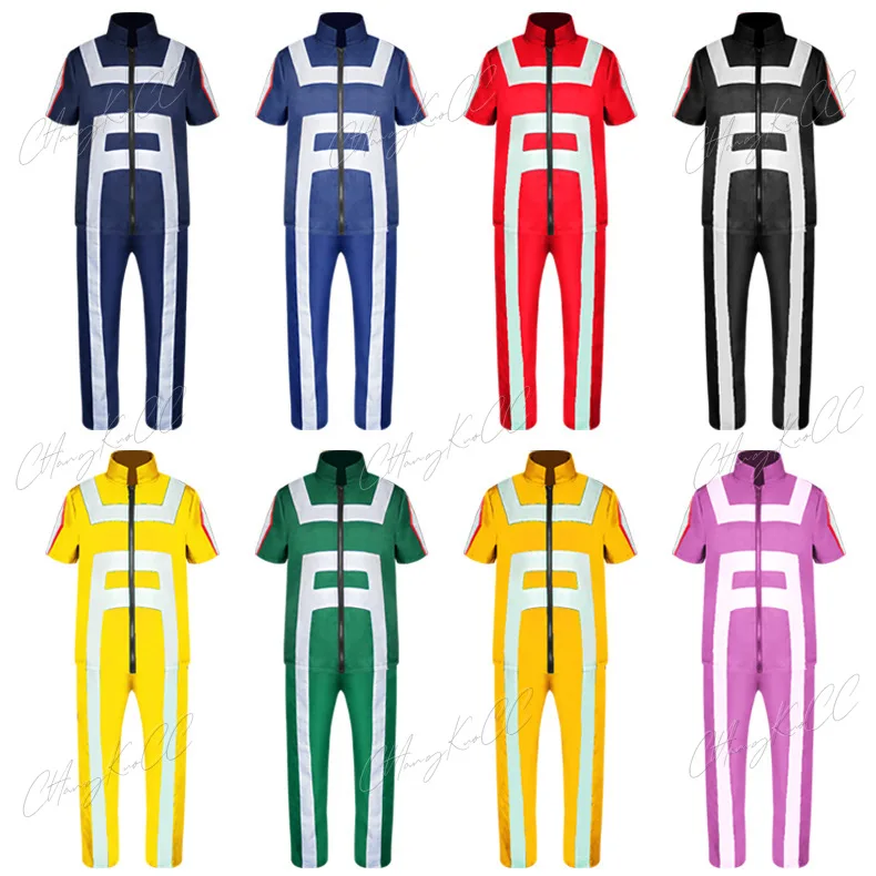 

Anime My Hero Academia Boku No Hero Men Women School Uniform Gym Suit Tshirt Pants Halloween Shouto Cosplay Costume