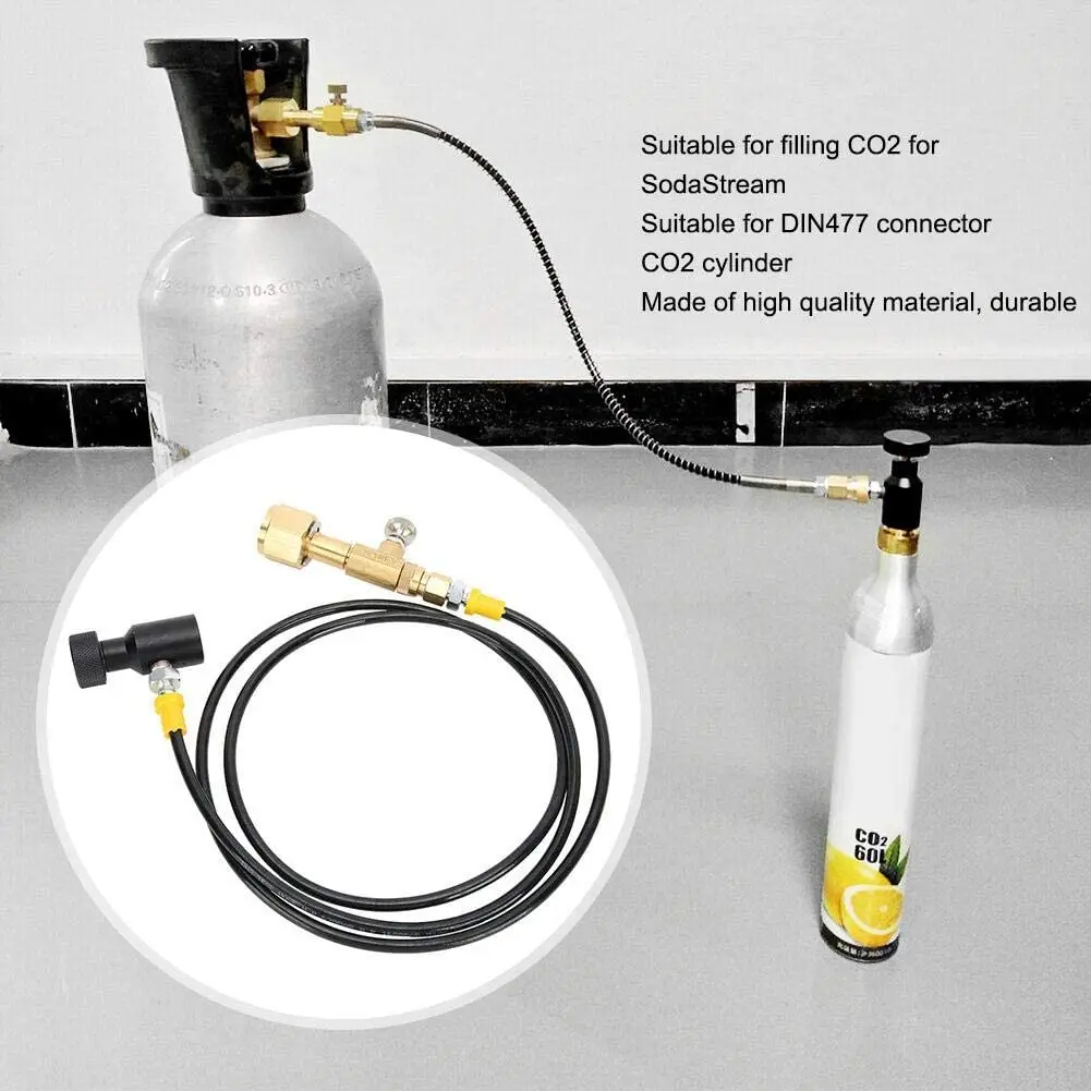 

Soda water cylinder inflation connector G5/8 large bottle flushing vial connector