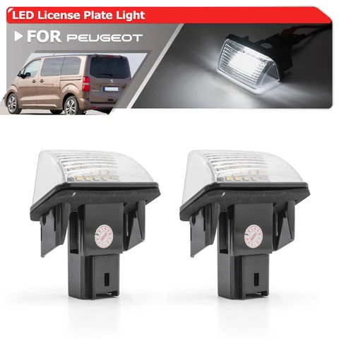 2x светодиодные фонари номерного знака для Peugeot Expert Traveler Citroen Jumpy SpaceTourer Opel Zafira Life Peugeot Rifter Opel Combo