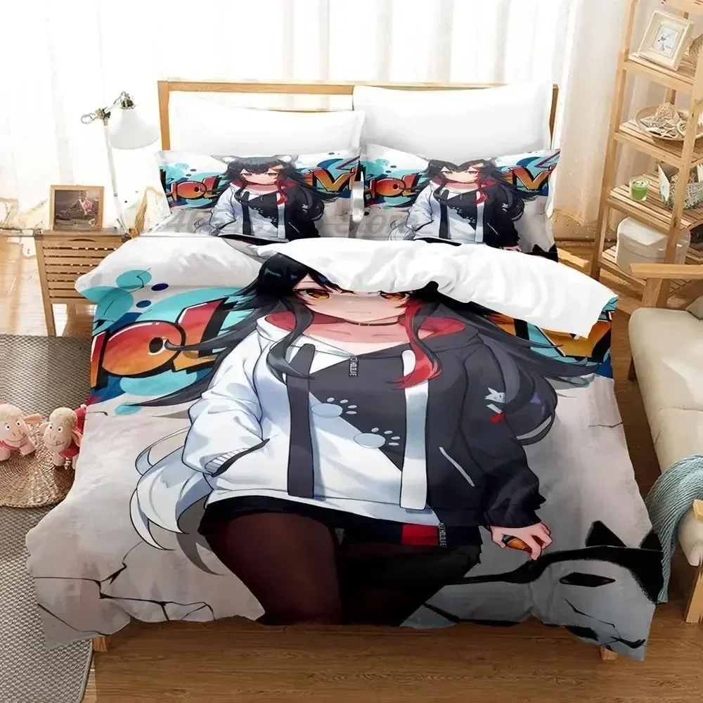 

3D Print Anime Kawaii Girls Ōokami Mio Bedding Set Single Twin Full Queen King Size Bed Set Adult Kid Bedroom Duvet cover Sets