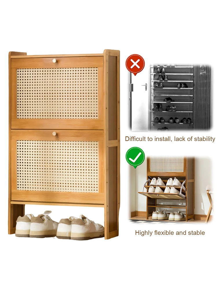 

Тонкий шкаф для обуви большой вместимости, отдельно стоящая полка для обуви, износостойкий органайзер для хранения обуви для прихожей, гостиной или спальни