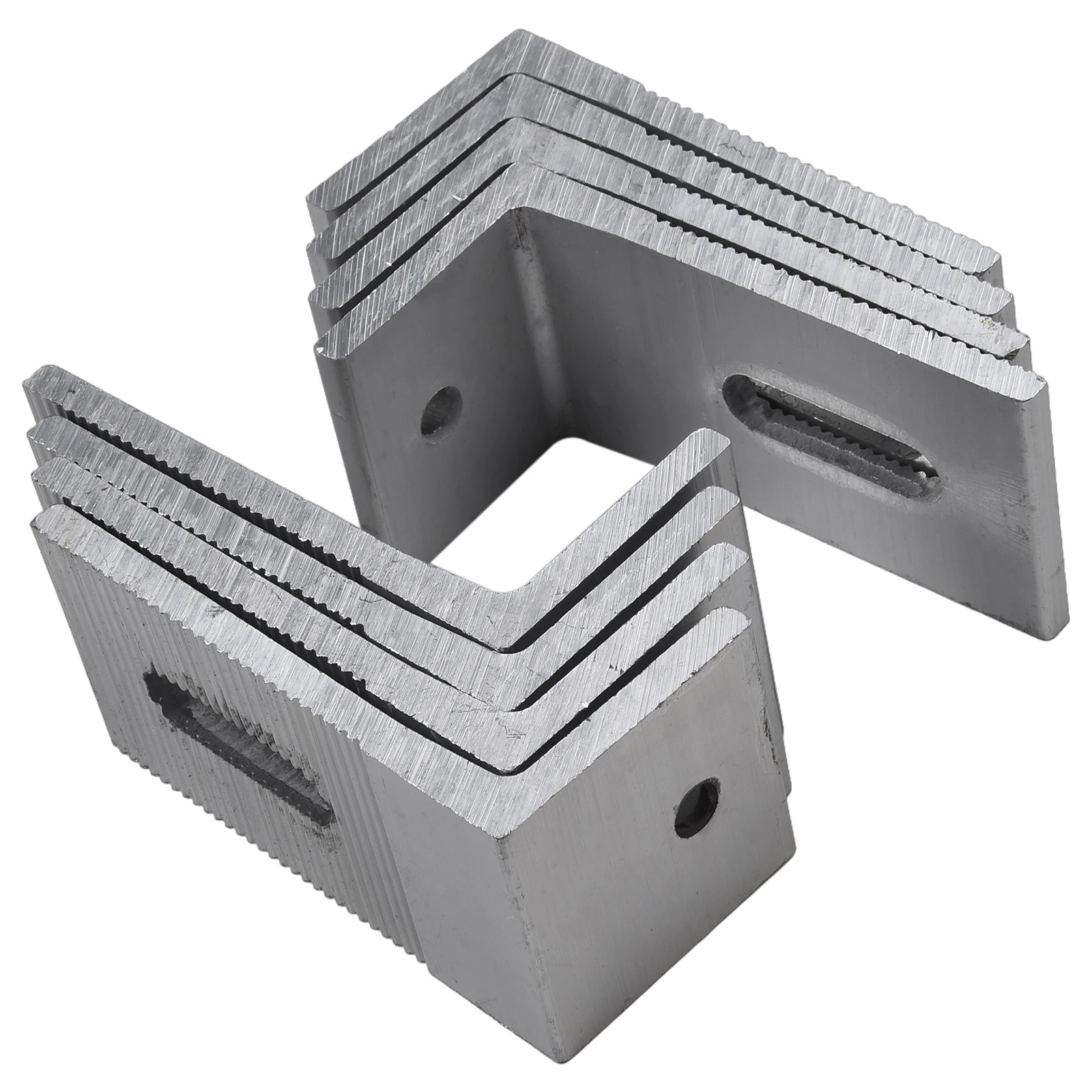 Solar Connector 90 Degree Aluminum Alloy PV Connection Angle for Aluminum Rail Secure Join in Solar Panel Setups 48 Pieces