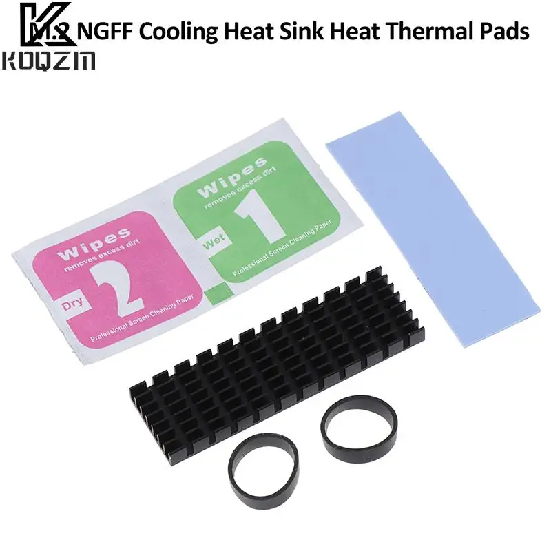 

1Set For M.2 NGFF NVMe 2280 PCIE SSD Aluminum Cooling Heat Sink With Thermal Pad