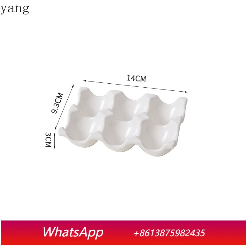 

CX Kitchen Supplies, Household Ceramic Tableware Egg Tray Egg Grid
