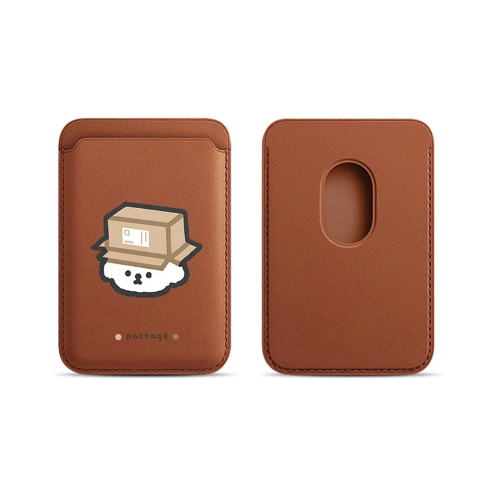 Puppy Leder-Kartenetui Handyhülle Kartenhalter für Magnetische Hülle Geeignet für alle iPhone Magsafe Karten-Handy-Rückseiten-Taschen – Detail 19