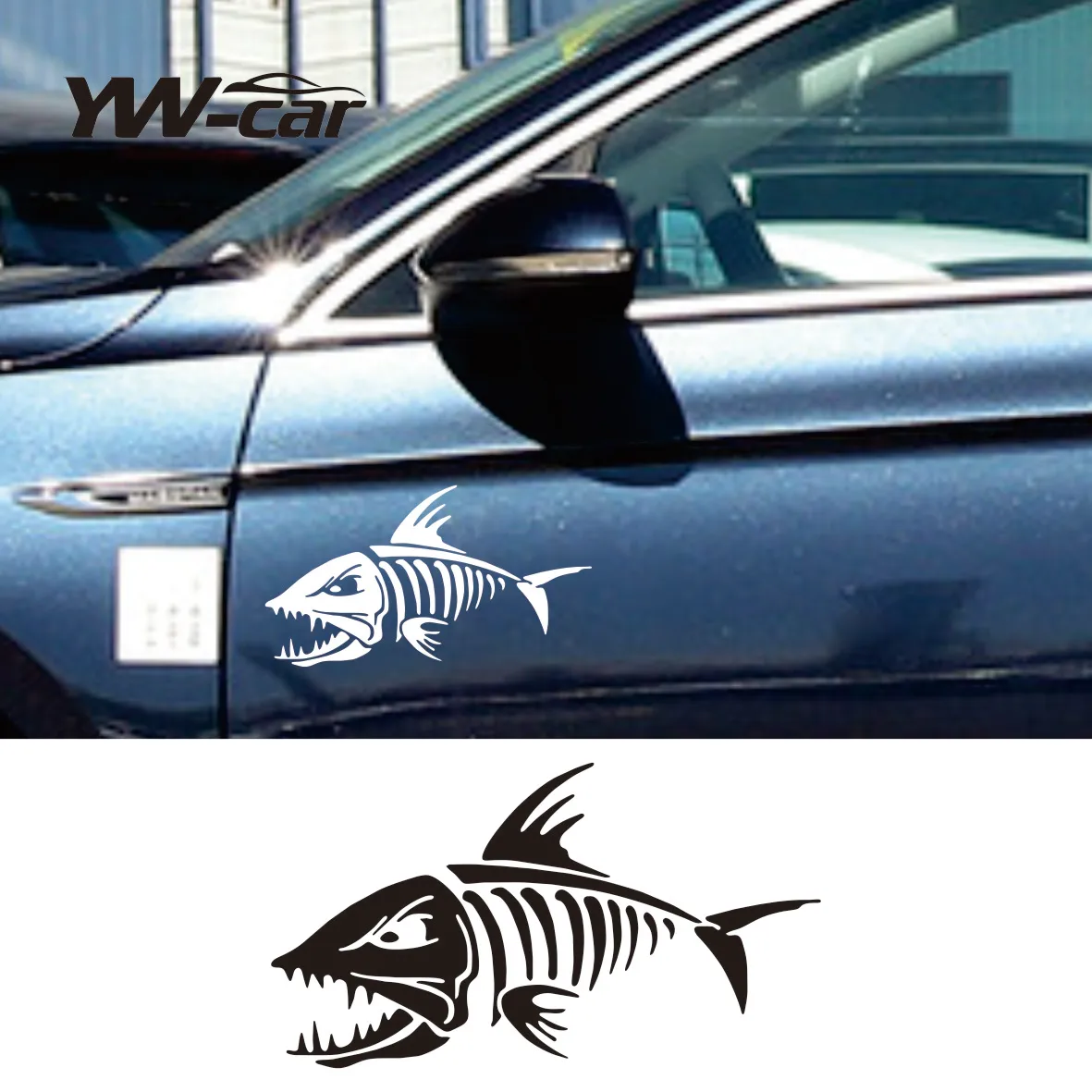 

Car Sticker 3D 18*10CM Marine FISH BONES Funny Decals Personality Motorcycle Car Vinyl Laser Car Styling