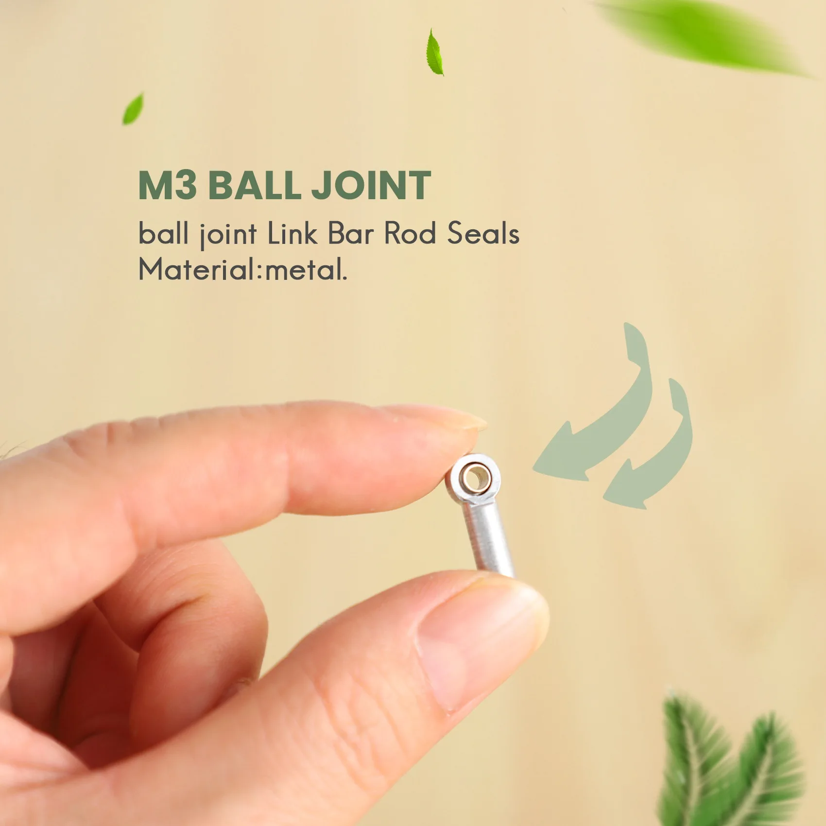 The New 10Pcs Metal M3 Link Tie Rod End Ball Joint for 1/10 RC Car Crawler AXIAL SCX10 D90 D110 Tamiya CC01,Silver