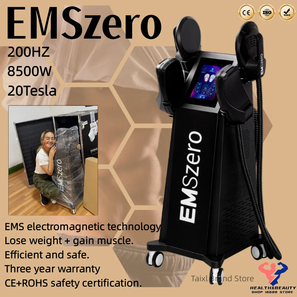 11.11 EMSzero Body Sculpt Machine RF Sculpting Weight Loss Burning Fat Slimming Muscle Stimulation Equipment 8500W HI-EMT