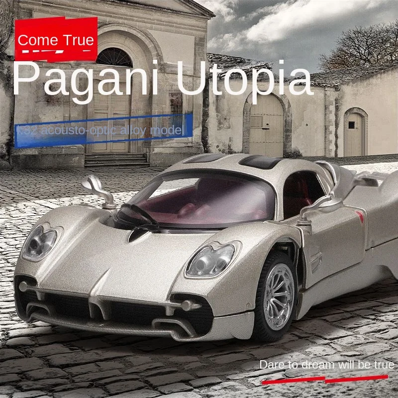 1:32 Pagani Utopia Alloy Sports Car Model Diecasts Metal Racing Car Vehicles Model Simulation Sound and Light Childrens Toy Gift