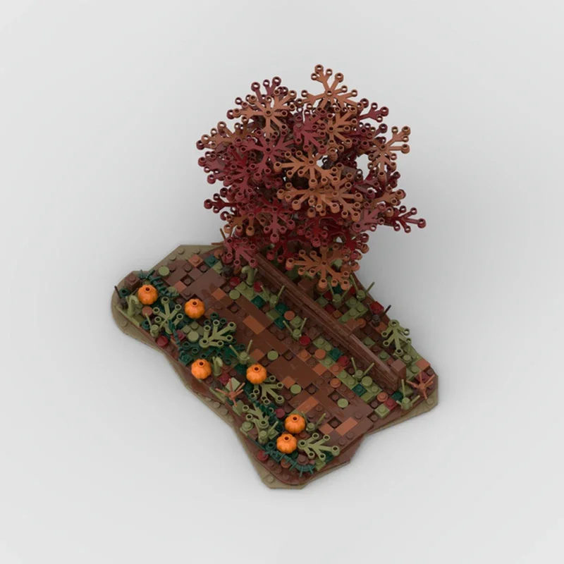 Bloques de construcción MOC, juguetes de ensamblaje, paisaje otoñal, 549 modelos, un regalo creativo para todos los entusiastas de la arquitectura