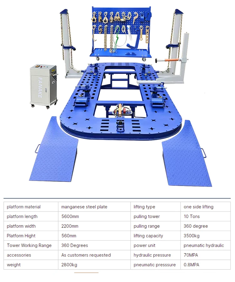 Top Quality Electric Car Frame Straightener Professional Car Collision Repair Device With Four Pulling Towers