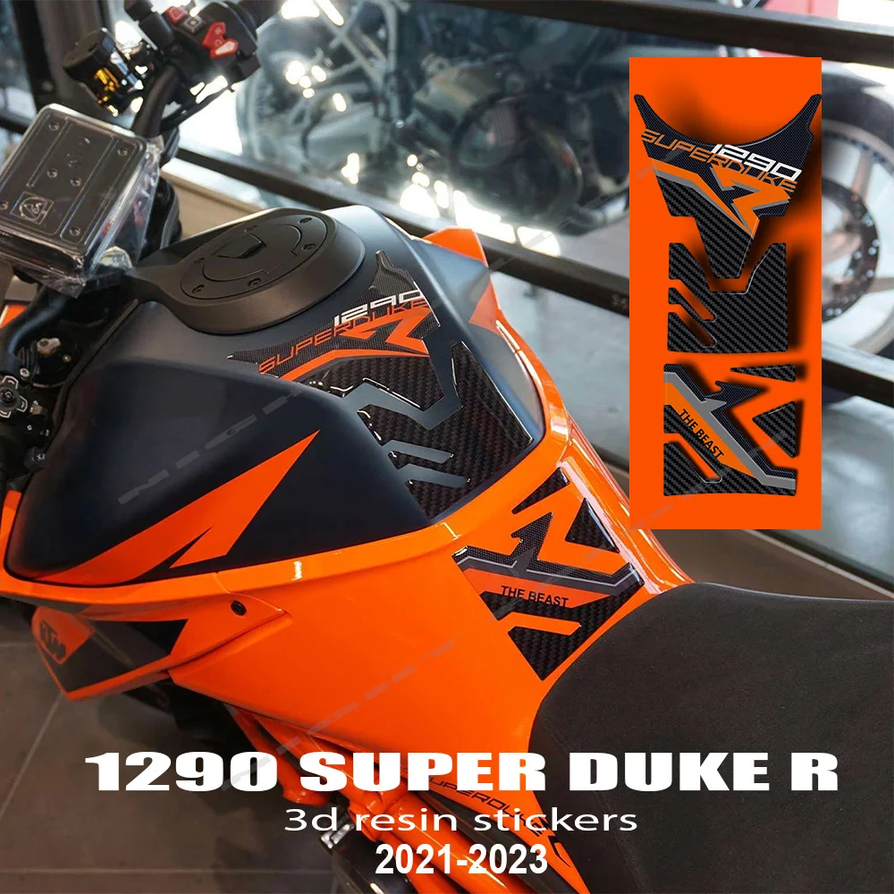 2020 2021 2022 Motorcycle 3D Stickers Fuel Oil Knee Protection Tank Pad Side Grips Gas for 1290 Super Duke R