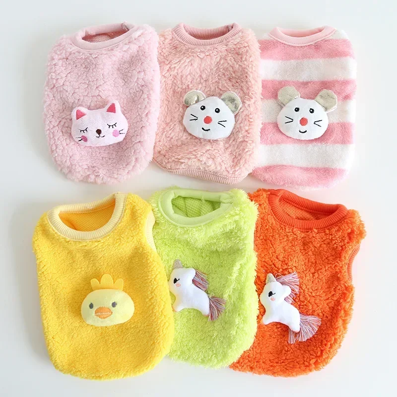 Guinea Pig Clothes Small Animal Rabbit Cat Warm Vest Cozy T-Shirt for Guinea Pig Ferret Bunny Kitten Chihuahua and Small Animals