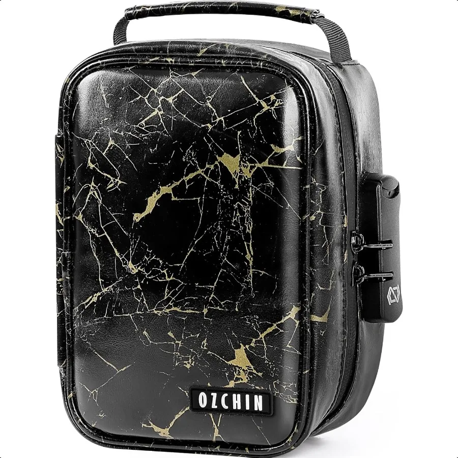

Smell Proof Bag with Combination Lock File Organizer Case Container Medicine Odorl Storage Lock Box Great Gift for Friend
