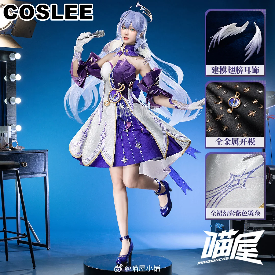 COSLEE Robin Cosplay Honkai: Star Rail Costume Lovely Party Dress Uniform Game Suit Halloween Carnival Party Outfit Women S-XL