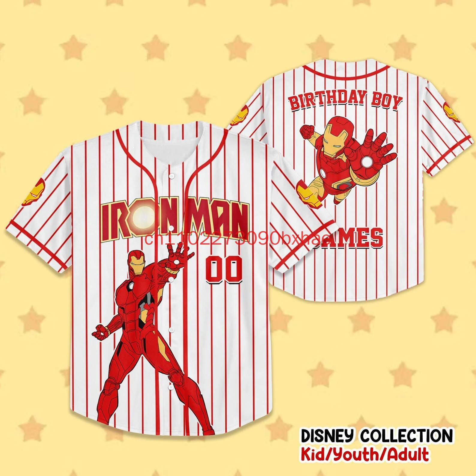 

Мужская бейсбольная майка Marvel Avengers Iron Man с 3D принтом Iron Man Marvels Avengers собрать подарок супергероя для детей