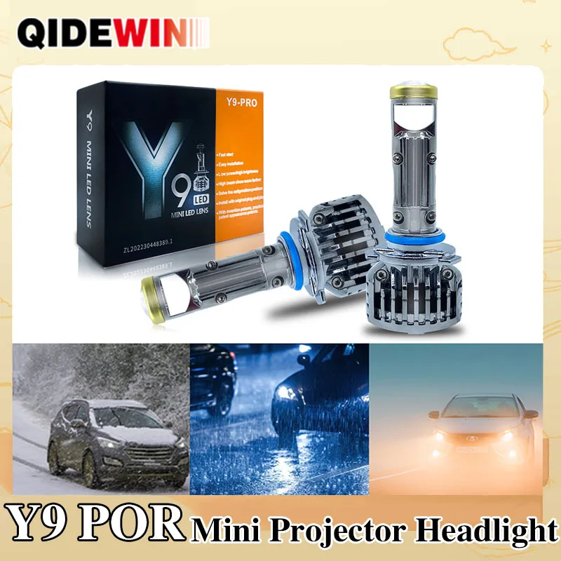 

Y9 Pro Mini Headlights Bulb LED Canbus Auto H7 Fog Lamps Projector Lens H8 H9 H11 9005 9006 Car Hi/Lo Beam Light 120W 6000K