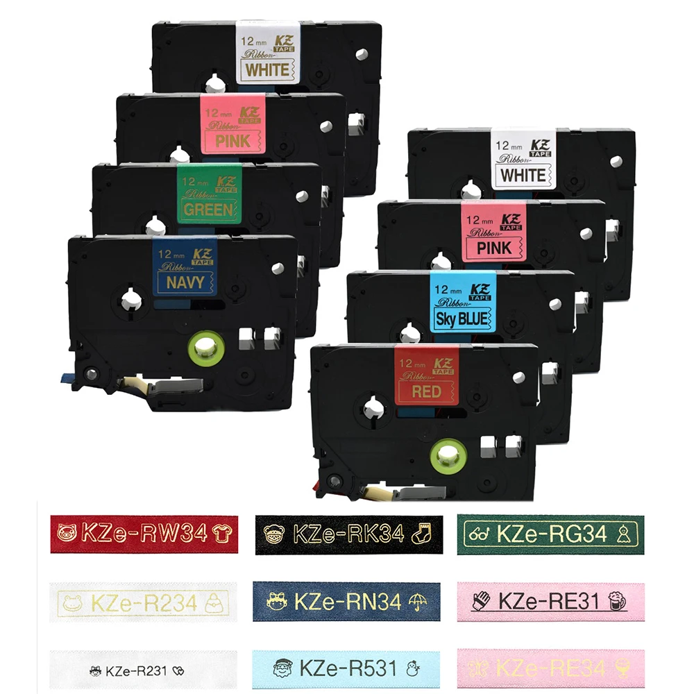 1Pcs ซาตินริบบิ้น12มม.* 4M เทป TZe-RE34 TZ-RN34 TZE-RE31 TZ-R234 TZE-RG34 TZ-RW34 Brother P-Touch