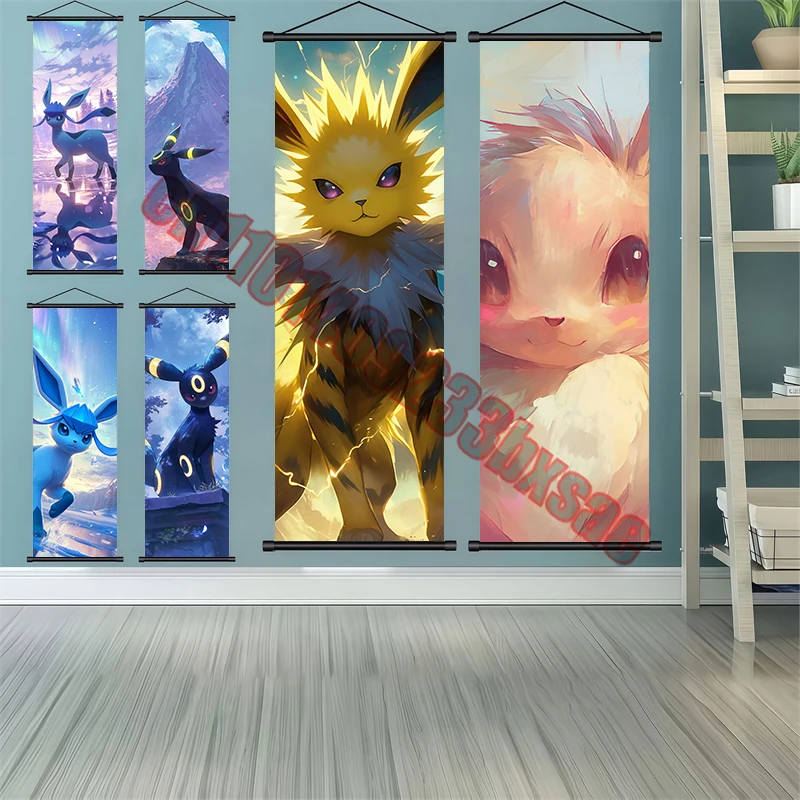 

Classic Anime Pokemon Eevee, Squirtle,Pikachu Premium Art Poster Reel Drawings Suitable for Living Room Bedroom Decoration Gifts