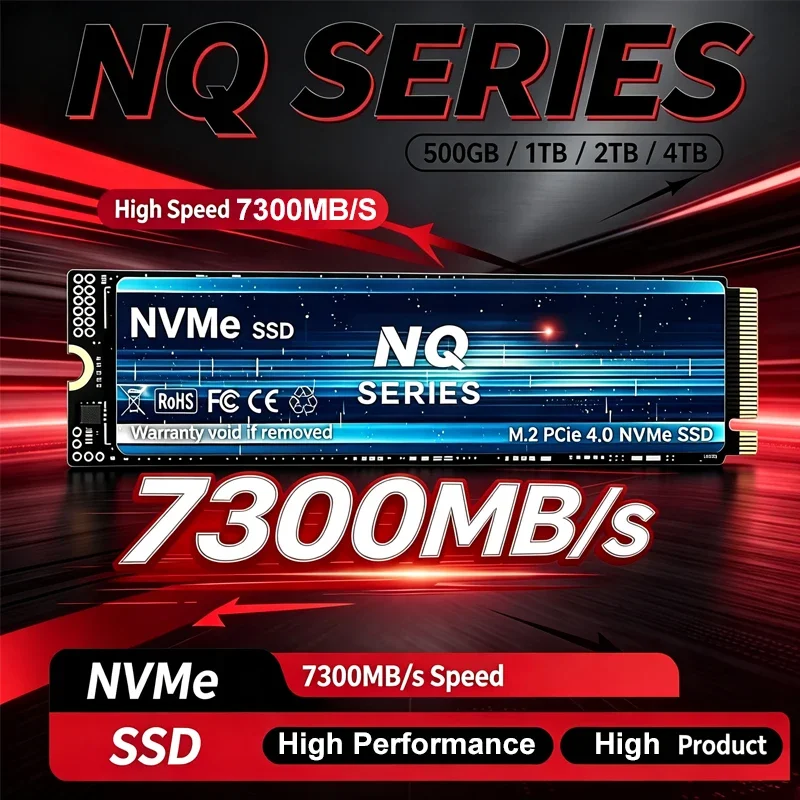 NQ 2TB 4TB SSD M.2 NVMe Internal Solid State Drive High Speed 7300MB/s PCIe 4.0 ,Drive Works for Laptop PC Hard Disk
