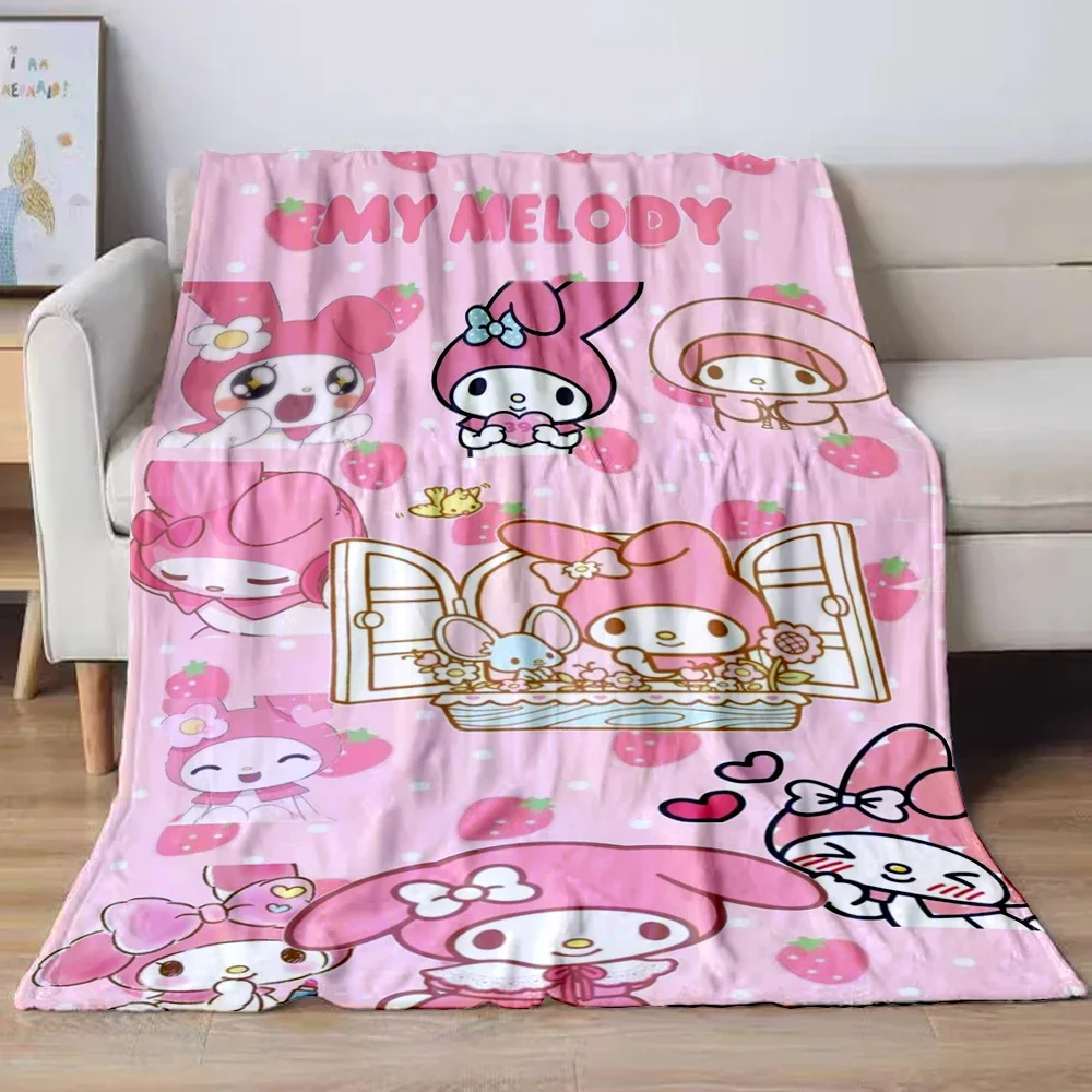 

Японское одеяло Sanrio My Melody, мягкое плюшевое одеяло, фланелевое одеяло, одеяло на плечи для гостиной, спальни, кровати, дивана, пикника