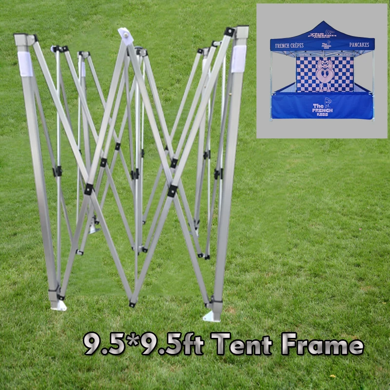9.5*9.5ft Tent Frame Aluminum Structure For Outood Folding Tent 2.9*2.9M Open Size Aluminum Tents Gazebo Poles Best Price