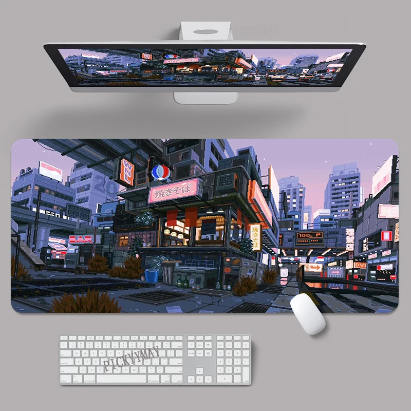 

Pixel 90x40cm XXL Lock Edge Mousepads Large Office Mousepad Keyboard Mats Mouse Mat Beast Desk Pad For Gift Mouse Pads