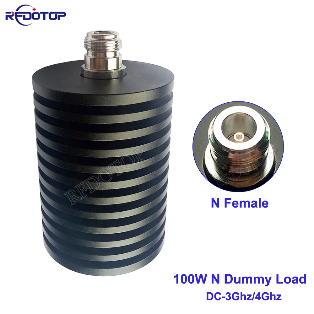 

100W N Female Jack Connector DC-3Ghz/4Ghz SWR≤1.20 50 Ohm RF Coaxial Termination Dummy Load Nickel Plated RF Accessories