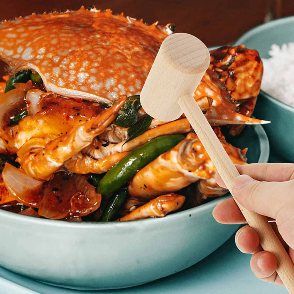 

30pcs Mini Wooden Hammer For Seafood Crab Lobster Cake Mallet Lightweight Portable Kids Wood Hammer Tool Smooth Durable Surface