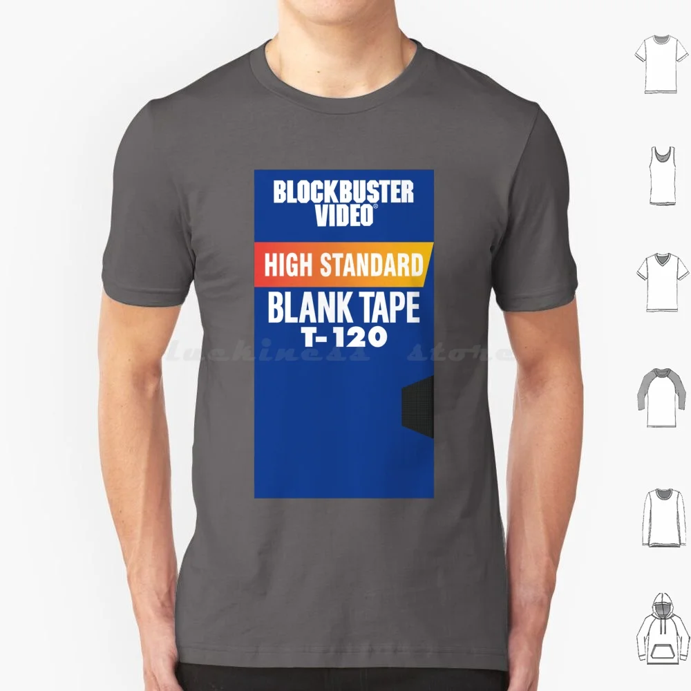 Vhs Blockbuster T-120 High Standard T Shirt 6xl Cotton Cool Tee Vhs Blockbuster T 120 T120 Retro Video Vaporwave Synthwave 80s