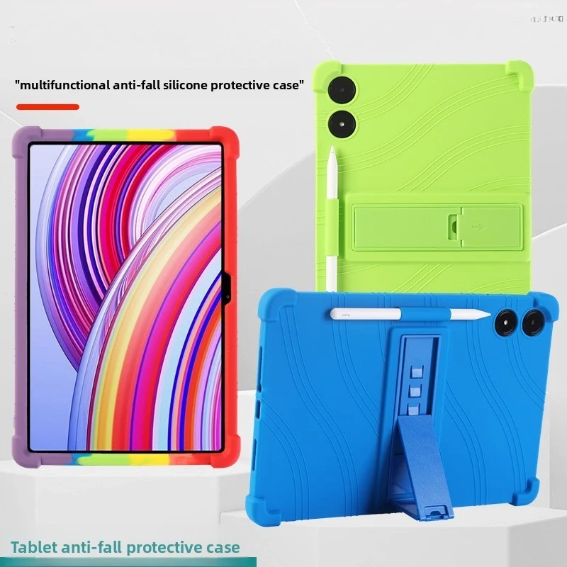 Shockproof TPU Case for Redmi Pad Pro 12.1 2024, Full Coverage Bumper with Kickstand, Multiple Colors