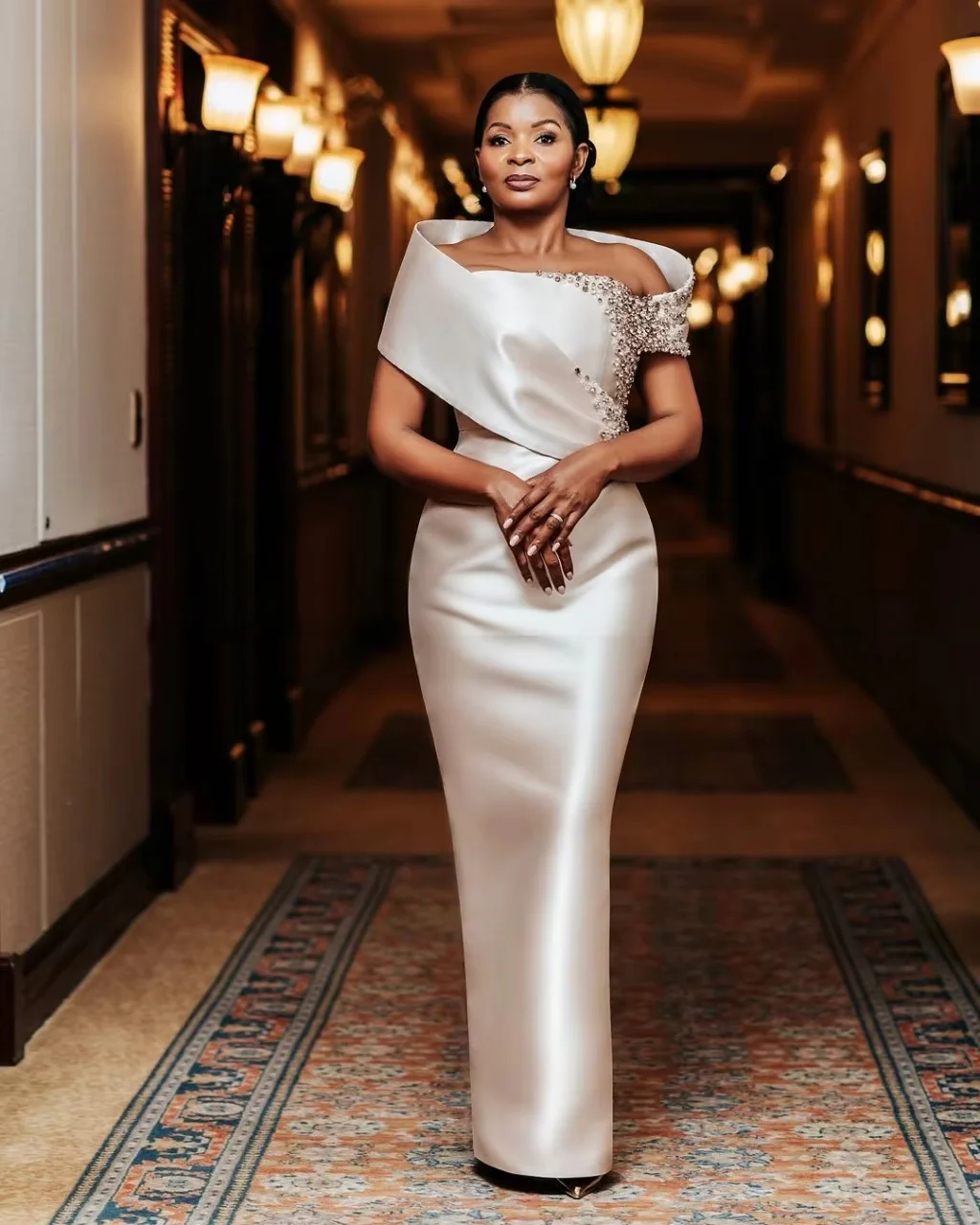 Plus Size Mother Of The Bride Dresses Off The Shoulder Beaded Groom Long Mother Dresses For Wedding Guest Dress Customized
