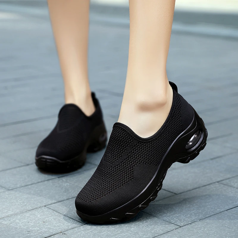 Schuhe für Damen, Turnschuhe, Plattform-Mesh, atmungsaktiv, Damen-Laufschuhe, flache Schuhe, leichte vulkanisierte Schuhe für Damen