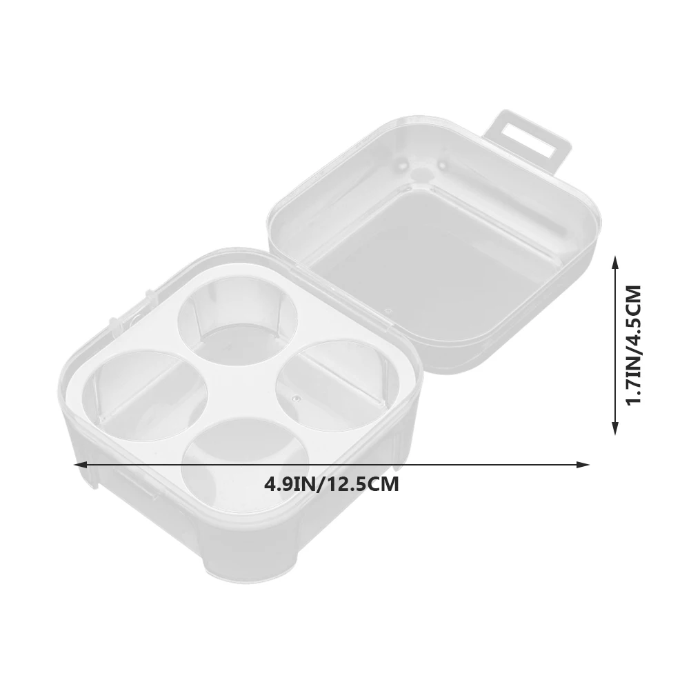 

2pcs Egg Carton Holder Durable PP Material Grid Design Stackable Save Space Fridge Refrigerator Counter Travel Container