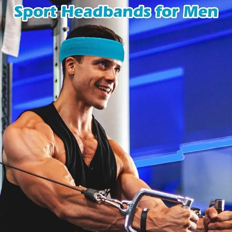 Pure Color Sports Headband Running Headwear Sweat-Absorbent Headband Basketball Antiperspirant Belt Fitness Sweat Guide Belt