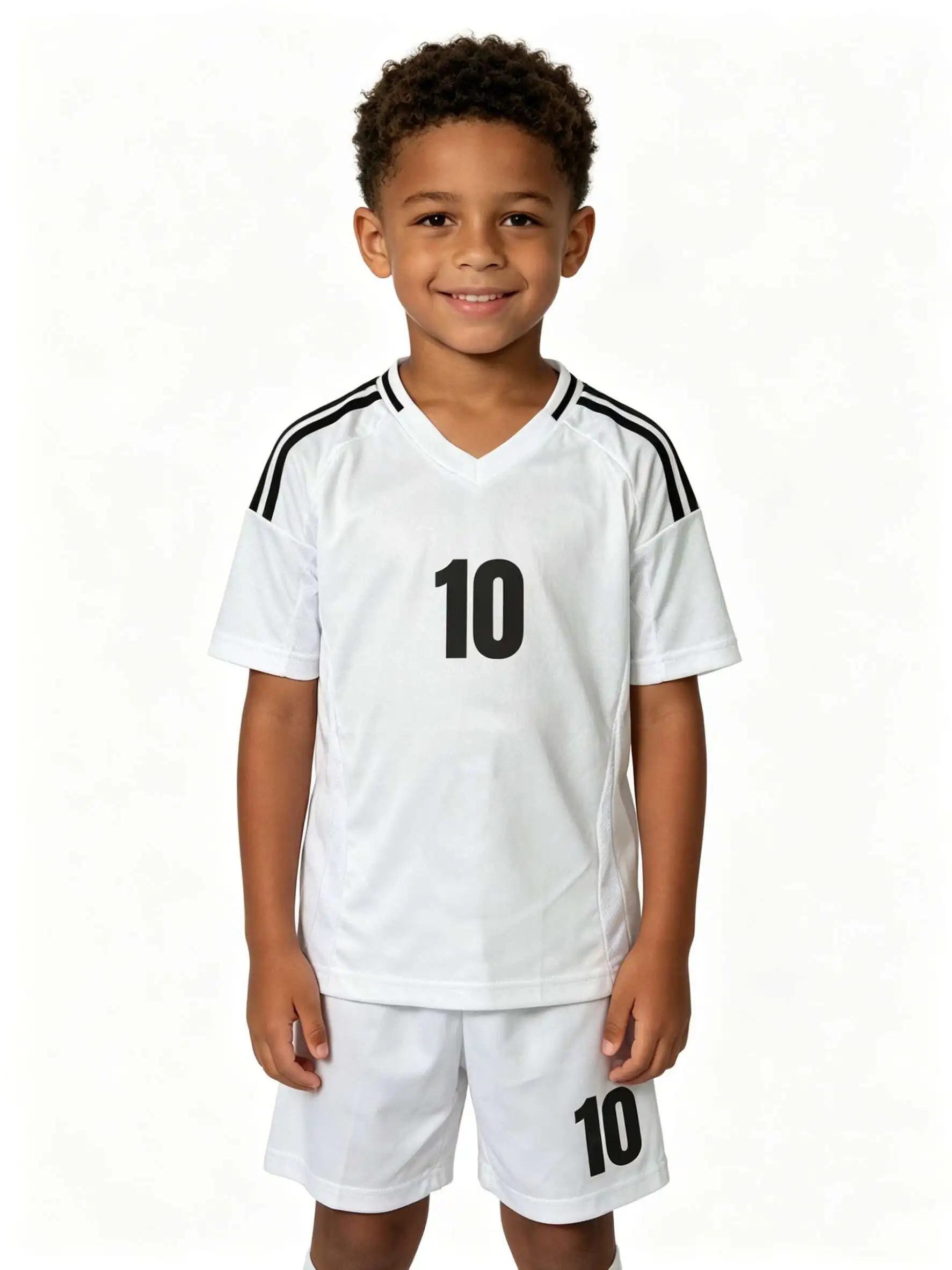 New 26/27 Unisex Blank Soccer 2‑Piece Set, Kids Adults Parent‑Child Kit, Custom No.1 7 8 9 10 for School Outdoor Team Sports