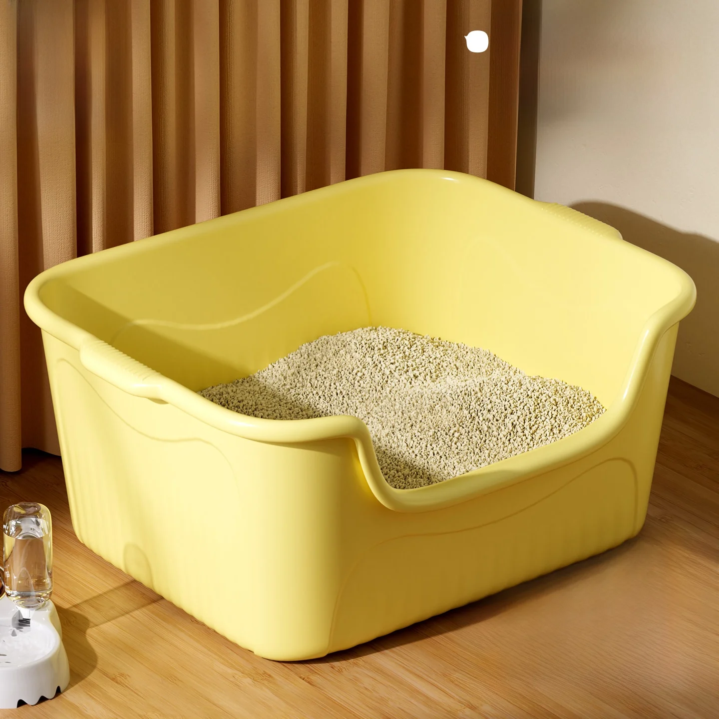 Caixa de Areia para Gatos Extra Grande com Tampa Aberta, Sanitário para Animais de Estimação com Controle de Odor e à Prova d...