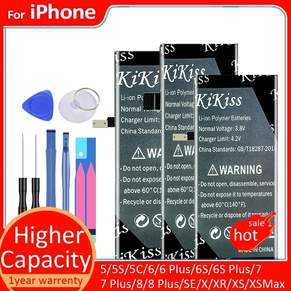 Phone Battery For iPhone 6 Plus/6s/6s plus/7/7 plus/8/8 Plus For iPhone 11 Pro/5s/SE/X/XR/XS/XS Max/11ProMax Replacement Bateria