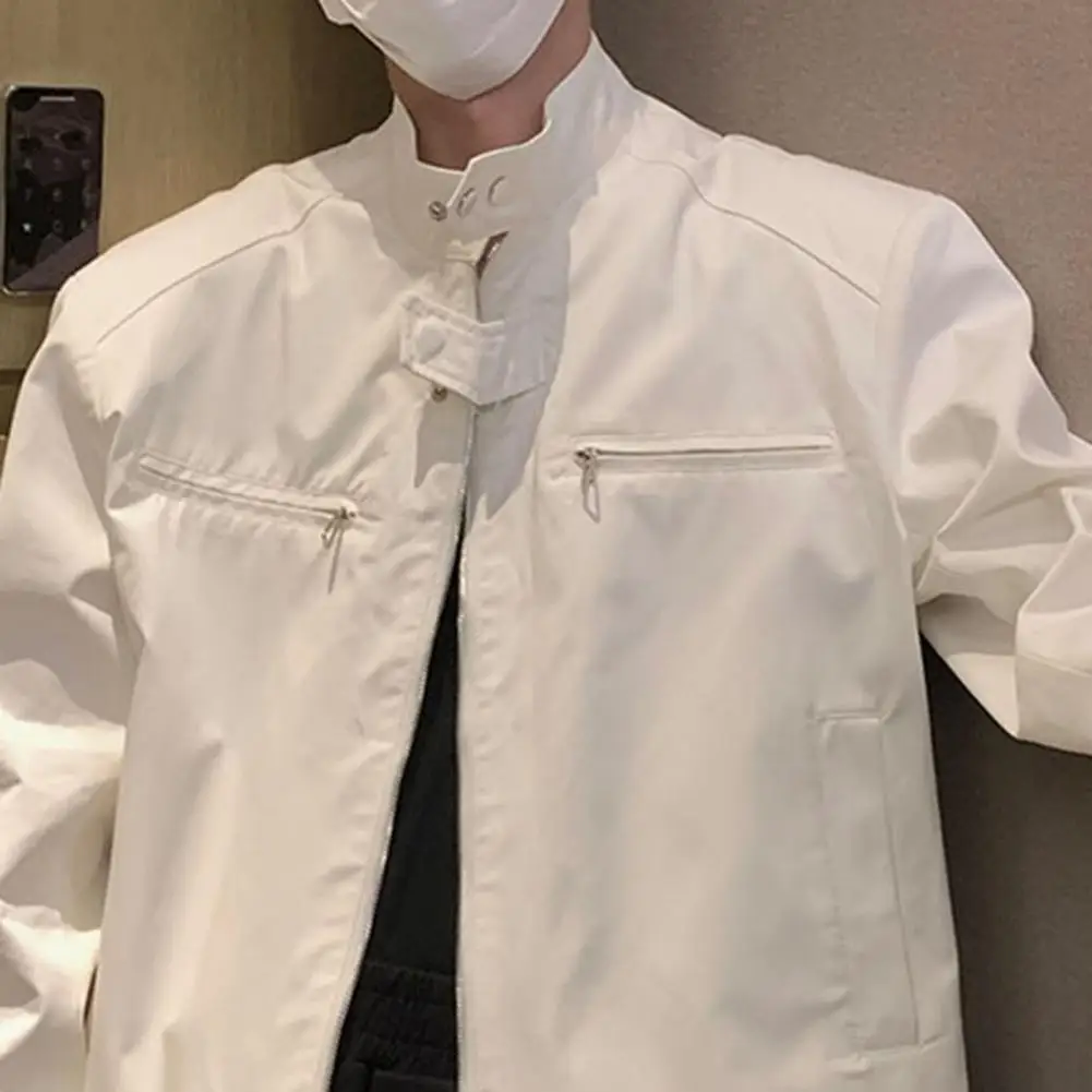 High-end Feeling Cropped Jacket For Men Spring Autumn New Style Niche American Vintage Street Trendy Motorcycle Jacket