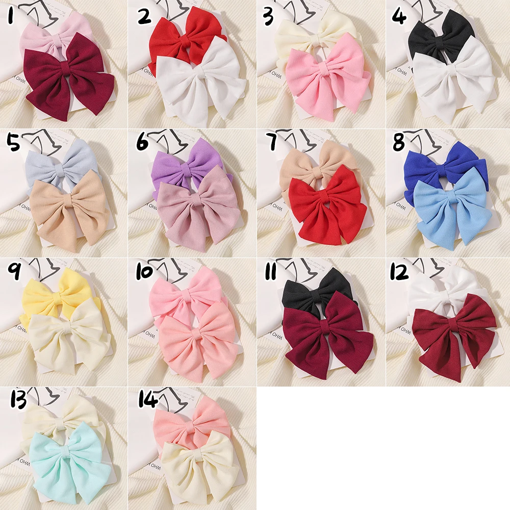 RAINBOW BOWS 2PCS/Lot Grosgrain Ribbon Hair Bows Boutique Hair Clip for Girls Hairgrips New Headwear Kids Hair Accessories Gift — zdjęcie 7