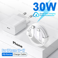 For Apple Original 30W Charger USB Type C Fast Charger For iPhone 17 15 14 13 12 11 16 Pro Max Plus Air Charge Cable Accessories