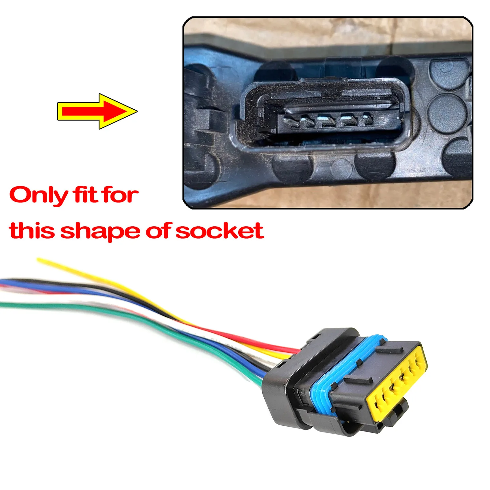 For Nissan Micra March K12 K13 2002 - 2022 Interstar Primastar Rear Tail Light Lamp 6-Pin Connector Pigtail Plug Wiring Harness