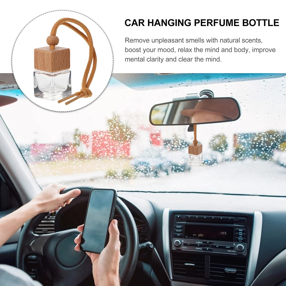 

12 Pcs Air Freshener Car Perfume Bottle Scent Simple Bottles Glass Hanging Pendants