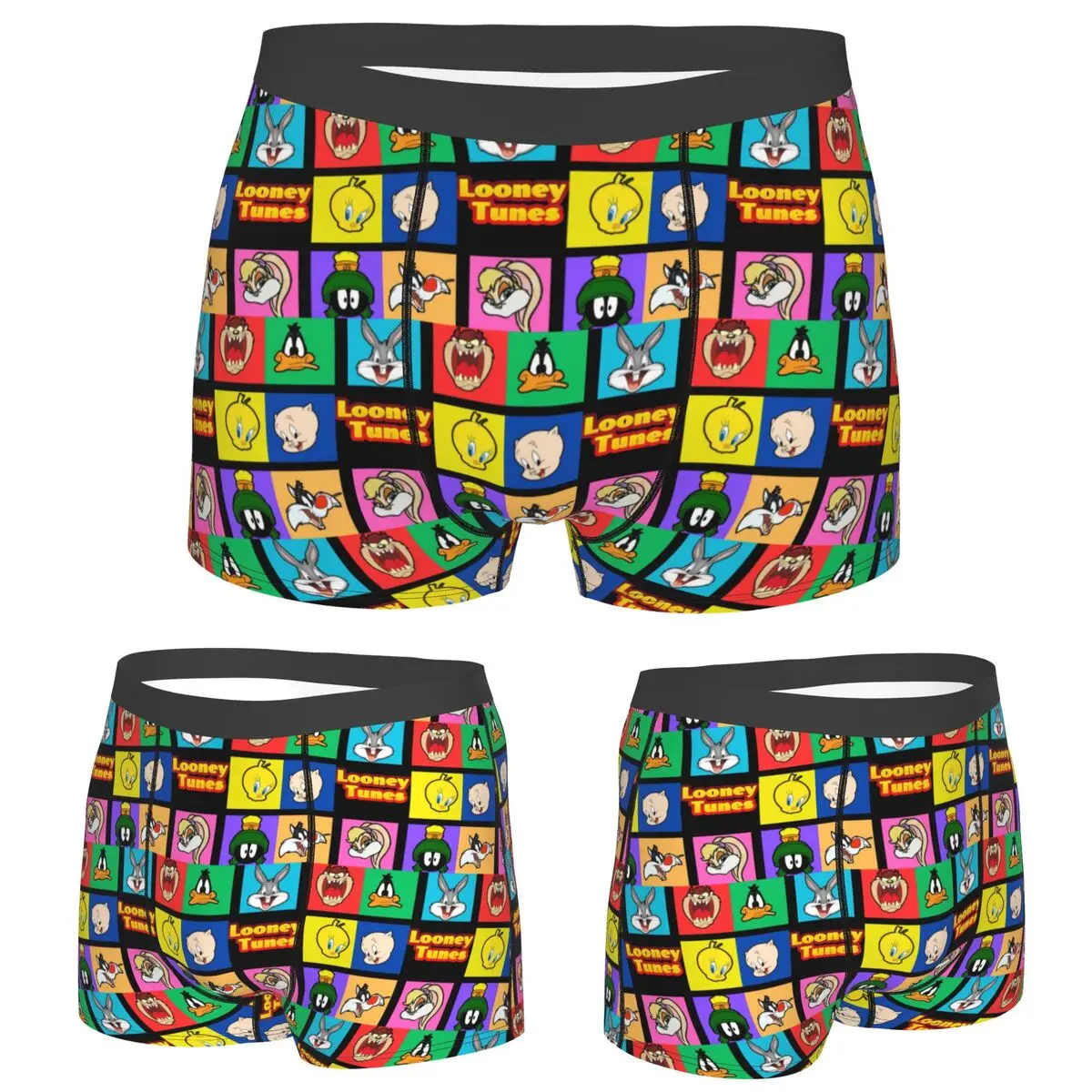 

Трусы-боксеры, шорты Looney Tunes, мужские вентилируемые трусы для Homme, мужской подарок бойфренду
