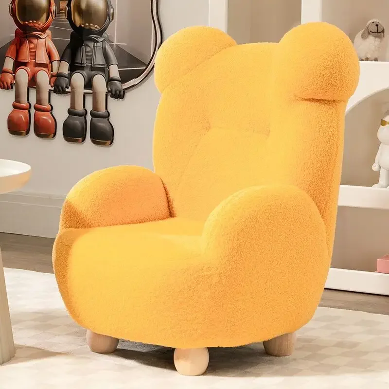 Bear sofa chair cute baby single cartoon seat mini lazy children small sofa lamb wool simple