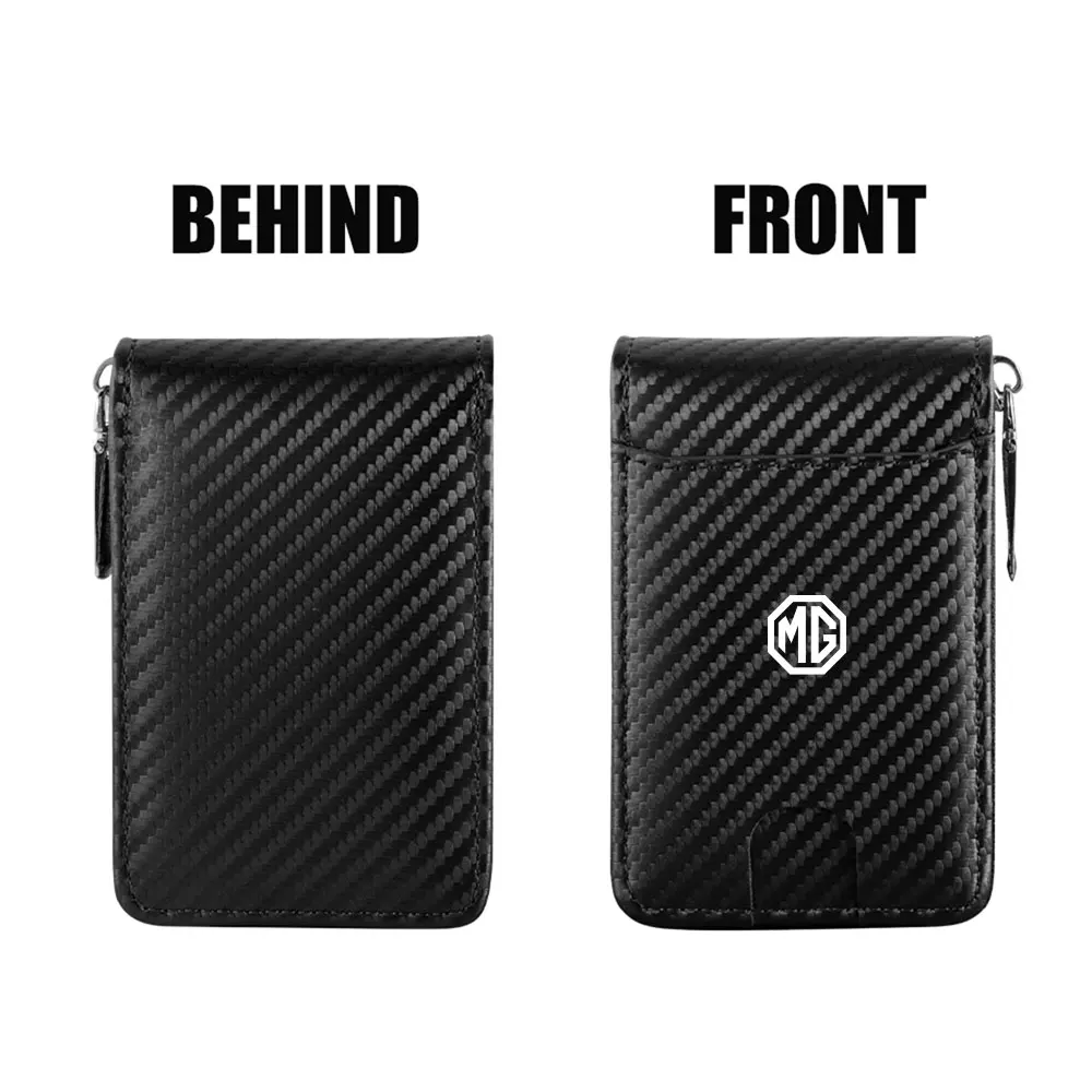 تصفيف السيارة المحمولة حامل رخصة القيادة حافظة بطاقة الائتمان حقيبة التخزين اكسسوارات لموريس المرآب MG 350 MG5 HECTOR GS ZS