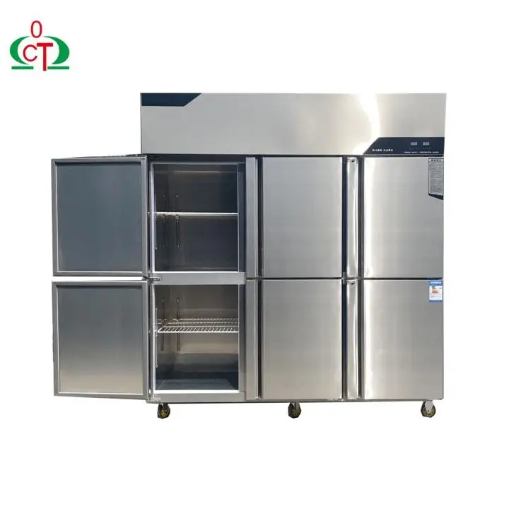 

Kitchen Refrigeration Equipment Six Door Freezer Storage Fruits and Vegetables Fresh Commercial Stainless Steel Freezer