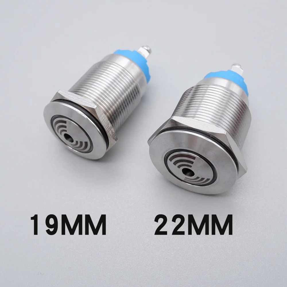 19mm 22mm intermittent buzzer 12v 24v Warning Alarm Light Signal Lamp Metal Red LED Light Flashing Flash Screw Stainless Steel