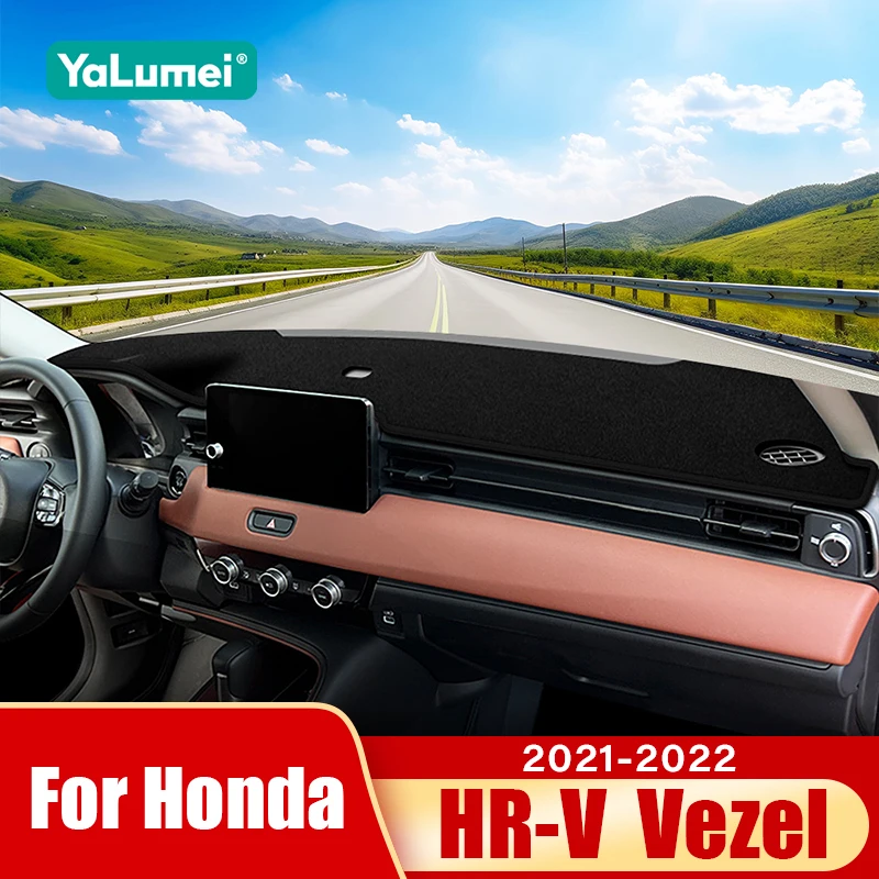 

Для Honda HR-V HRV Vezel 2021 2022: Коврик-накладка на приборную панель для защиты от солнца, предотвращающий блики, нескользящий, аксессуар